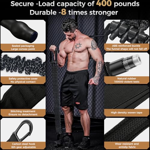 Innstar Pull Up Assistance Bands, Heavy Duty Resistance Band for Pull Up Bar, Adjustable Weight/Size with Fabric Feet/Knee...