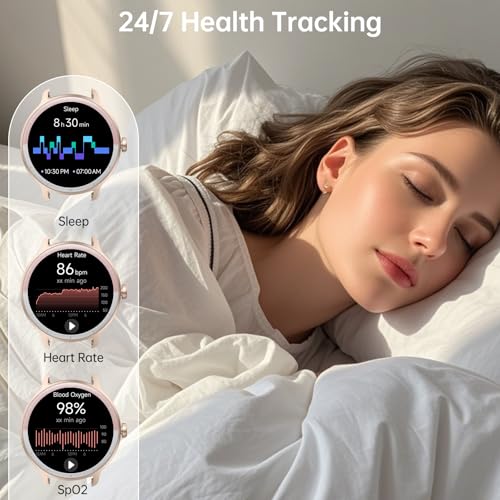 Smart Watch for Men Women(Answer/Make Calls), Smartwatch Built-in AI Voice, 1.27" HD Fitness Tracker with Heart Rate/Slee...