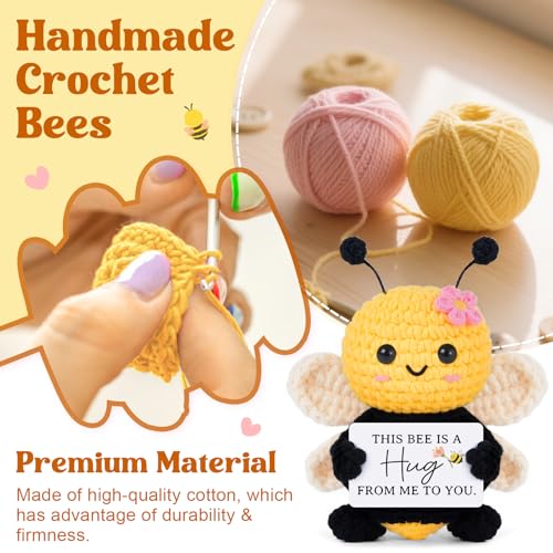 HeyPieces Get Well Soon Gifts for Women Men After Surgery, Positive Collectible Bee Gifts with Inspirational Card, Feel Be...