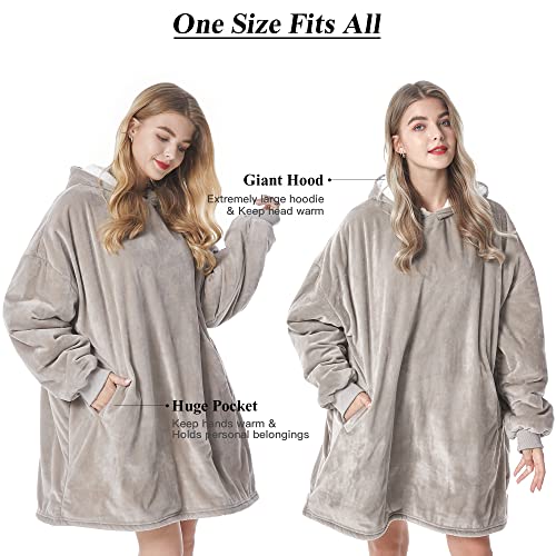 Felicigeely Blanket Hoodie Wearable Blanket Sweatshirt Oversized Hooded Blanket Sweater Gift for Women