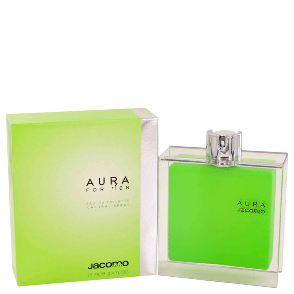AURA by Jacomo for Men EDT SPRAY 2.4-Ounce, 0.715625 Box