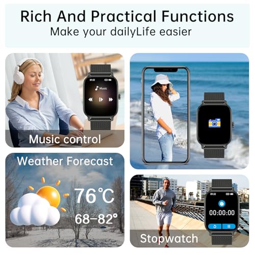 Smart Watch for Men Women Fitness: Waterproof Make Answer Call Digital Mens Watches Pedometer Smartwatch for Android Phone...