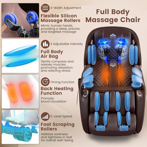 Relaxe Zero Gravity Shiatsu Massage Chair with Heating (SL-Track)