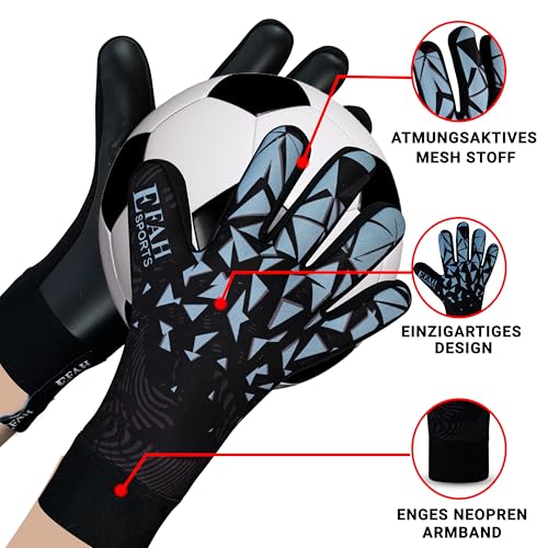 EFAH SPORTS Soccer Goalkeeper Gloves for Boys Kids Children Youth Adult Professional Goalkeeping Glove with Strong Grip Pr...
