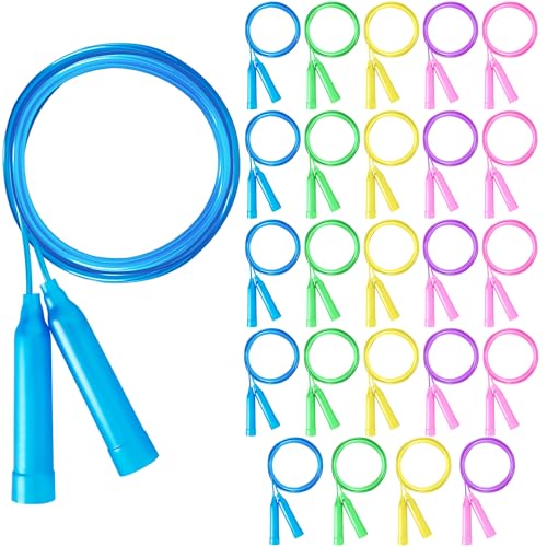 Jump Ropes for Kids, Colorful Jump Ropes for Kids Bulk, Adjustable Skipping Ropesfor Boys Girls, Tangle-Free Plastic Jumpi...