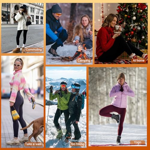 yeuG Fleece Lined Leggings for Women Thermal High Waisted Tummy Control Seamless Workout Yoga Pants
