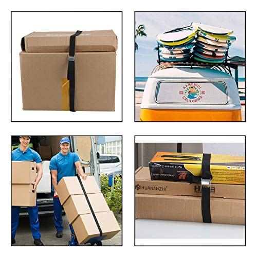 10 Pack Lashing Straps 16ft x 1" Tie Down Straps Cam Buckle Straps Heavy Duty Secure Straps up to 600 lbs for Kayak, Carg...