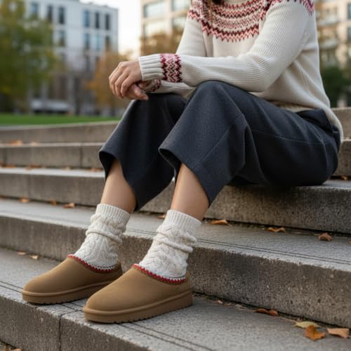 CUSHIONAIRE Keto Womens Slippers Slip-On Suede Mule Slipper - Cozy & Stylish, Memory Foam & Faux Fur Lining, Wide Widths A...