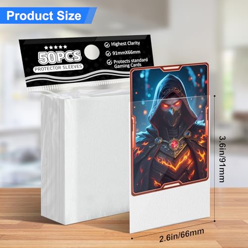 White Matte Card Sleeves for MTG, 300 Pieces Perfect Fit Standard Card Sleeves for Trading Card Sports Cards Baseball Card...