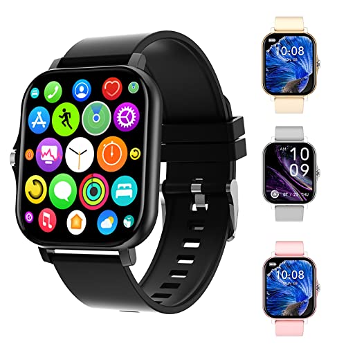 Smart Watch with Text & Call, Smartwatch for iOS Android Compatible, 1.7" HD Touchscreen Fitness Track, IP68 Waterproof, S...