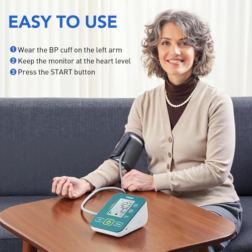 Arm Blood Pressure Monitor,maguja Blood Pressure Machine,BP Monitor Automatic Upper Arm Digital with Blood Pressure Cuff f...