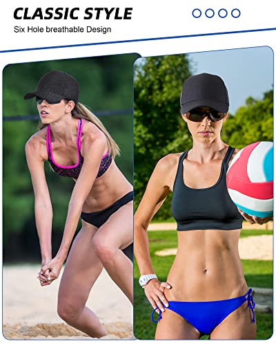 Handepo 24 Pcs Blank Baseball Cap Adjustable Back Strap Plain Blank Camouflage Hat Unisex Baseball Cap for Trucker Men Women