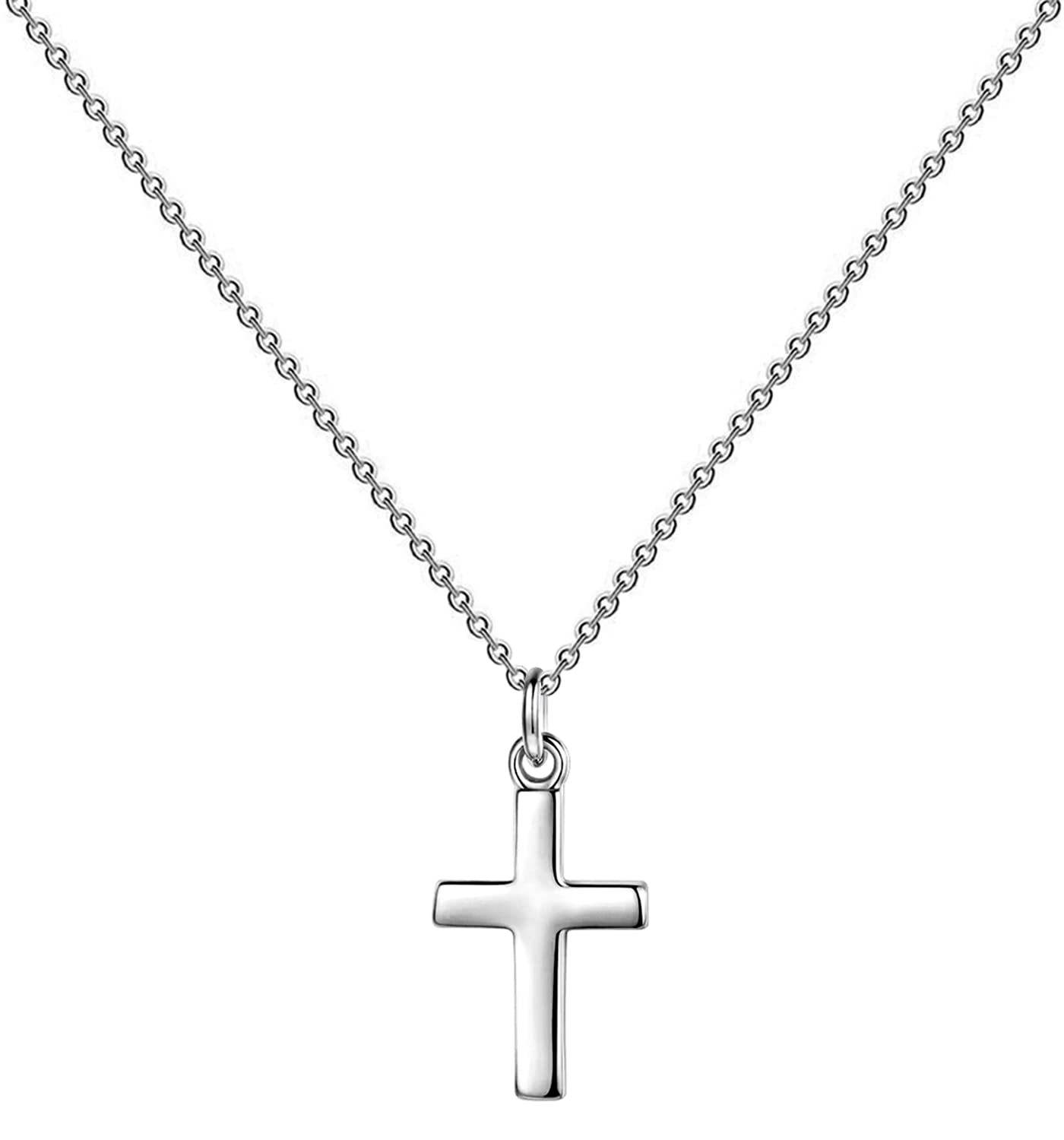 XOYOYZU Tiny Cross Pendant Necklace for Women Simple Cross Necklaces Mothers Day Birthday Gifts for Women Polished