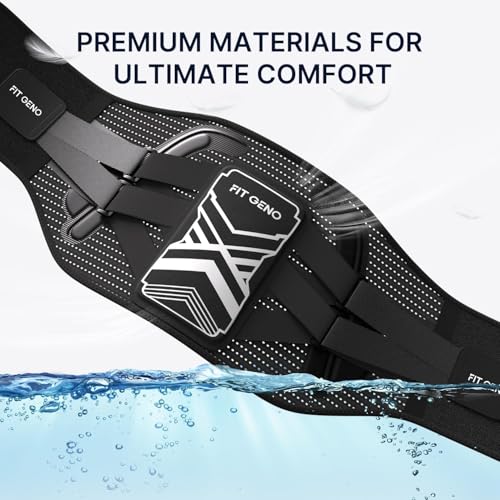 Fit Geno Back Brace for Lower Back Pain Men & Women: Adjustable Lumbar Support Brace for Pain Relief - Breathable Waist Be...