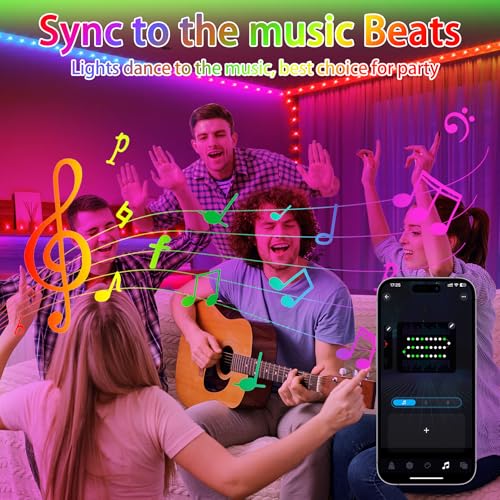 Hozplex 99ft Rope Lights for Outside, 300 LED String Light Outdoor Waterproof Plug in with Remote & APP Control, 16 Millio...