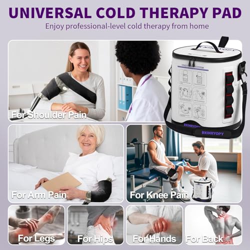 Cold Therapy Machine with Programmable Timer, Portable Ice Machine for Knee After Surgery, Knee Replacement Recovery Syste...
