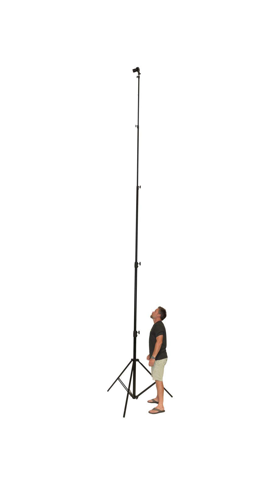 Glide Gear TST 20 Sky High 20' Tall Video Camera Tripod Stand – Air-Cushioned Telescoping Sections, Supports Up to 8 lbs – Ideal for Overhead Shots in Film & Photo - Stabilization Kit Included