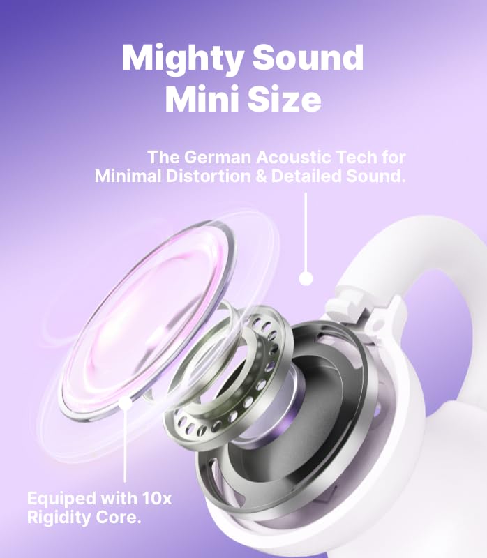 SoundAI FairyClip A2 Open-Ear Earbuds, Clip On AI Translation Headphones, Wireless Adaptive Comfort Bluetooth 5.4 Waterpro...