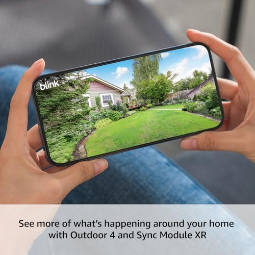 Blink Outdoor 4 XR – two-year battery wireless camera with 4x security coverage, 1000 ft open-air range or 400 ft with typ...