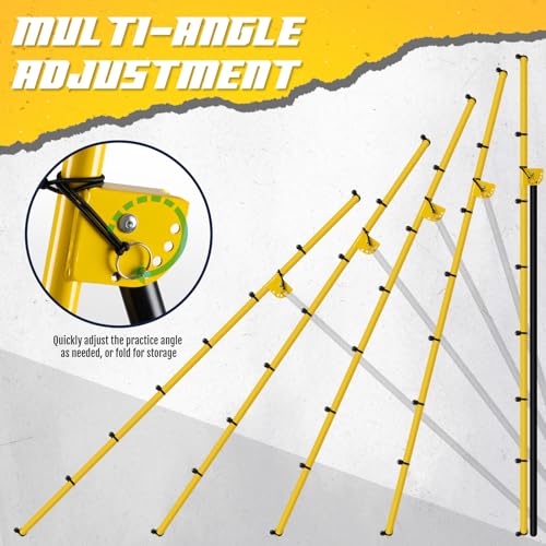 Newbyinn Volleyball Rebounder Net, Volleyball Training Equipment, Bounce Back Net for Volley Ball Practice with 5 Adjustab...