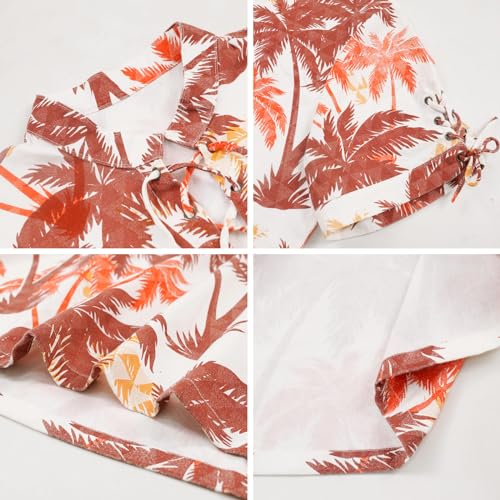 Men's 2 Piece Hawaiian Vacation Outfits Tropical Floral Beach Summer Shorts Sets