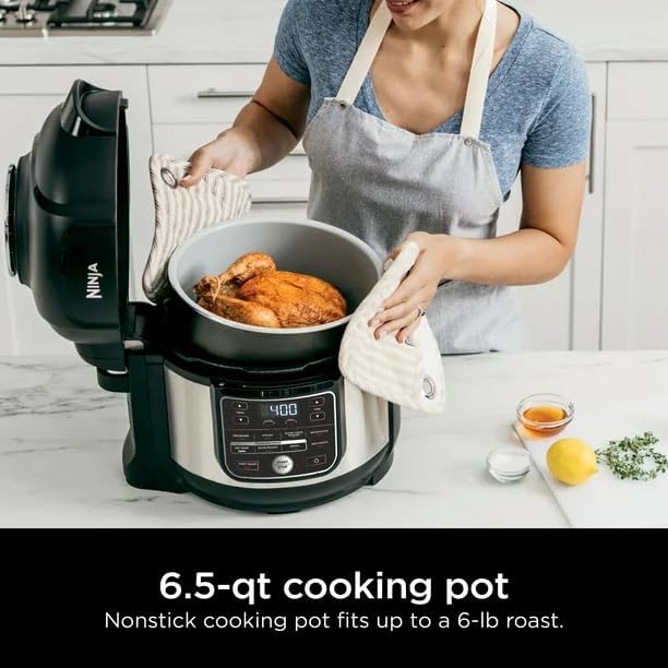 Ninja Foodi 10-in-1 6.5-Quart Pressure Cooker & Air Fryer – All-in-One Multi-Cooker with TenderCrisp Technology, Stainless Steel, Slow Cook, Steam, Sauté, Dehydrate & More