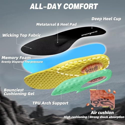 Women's Orthopedic Wide Waterproof Hiking Boots: Comfortable Plantar Fasciitis Diabetic Walking Running Trekking Shoes, Or...