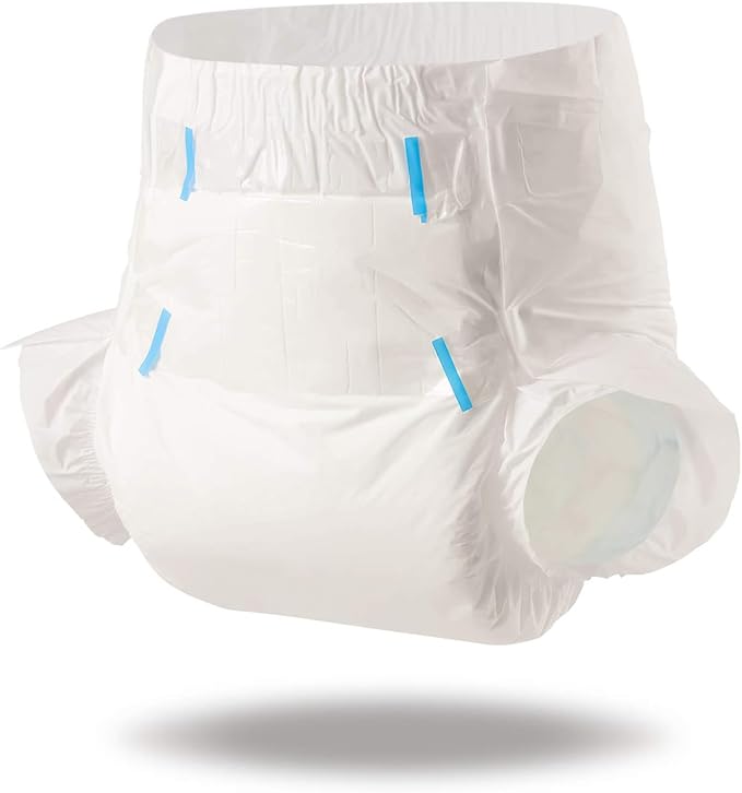 CutiePlusU Disposable Adult Diaper Heavy Absorption Dry Surface Adult Diapers All Night- White 10 Pieces