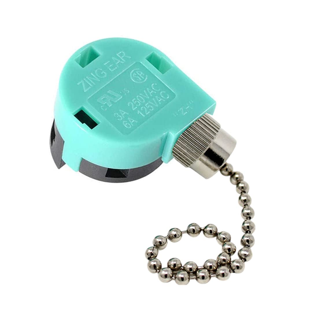 Aoprofree Ceiling Fan Switch 3 Speed 4 Wire Ze-268S6 Replacement Parts, Silver Nickel Pull Chain
