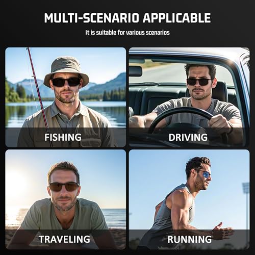 SUNGAIT Sports Sunglasses Ultra-light Rimless Polarized Sun Glasses for Men UV400 Protection Fishing Running Cycling Driving