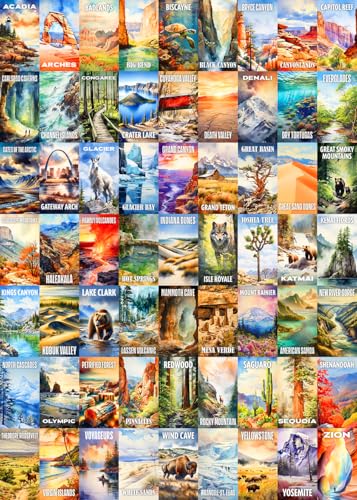 Trekking The National Parks Puzzles for Adults 1000 Pieces - Jigsaw Puzzle with No False Fits - Includes Custom Artwork fo...