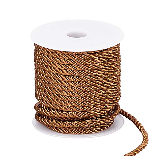 PH PandaHall Twisted Rope, 5mm Twisted Cord 59 Feet Decorative Rope Twisted Silk Ropes Satin Shiny Cord for Handfasting Sc...