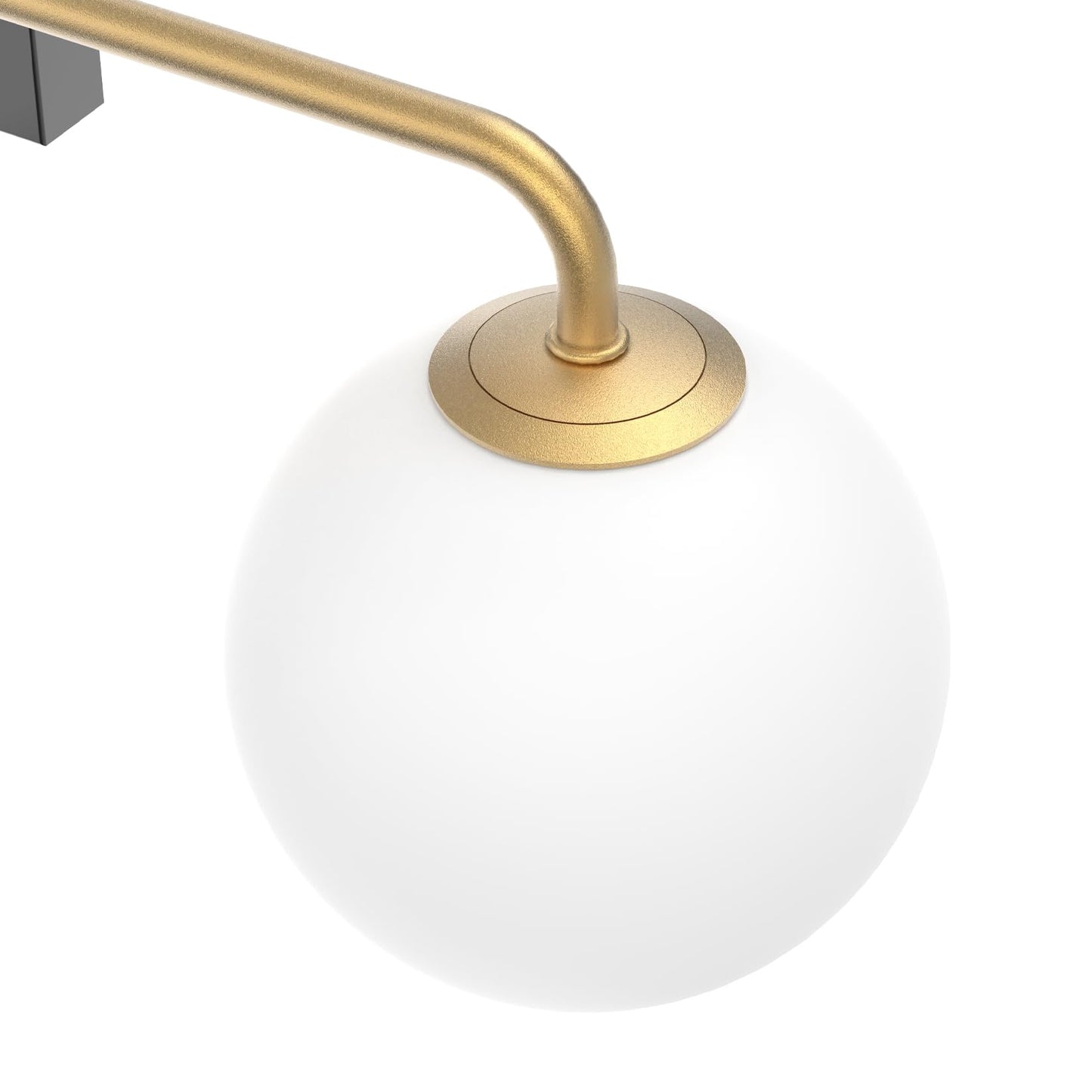 Tipace Mid Century Modern Gold 3-Lights Vanity Light Fixtures With Milky White Glass Ball Shades Industrial Vanity Lighting Over Mirror Wall Sconces For Bathroom Dressing Table Bedroom(Exclude Bulb)
