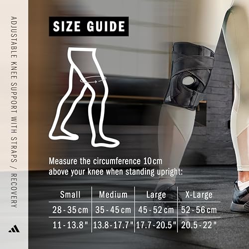 adidas Adjustable Knee Support W/Straps - Large