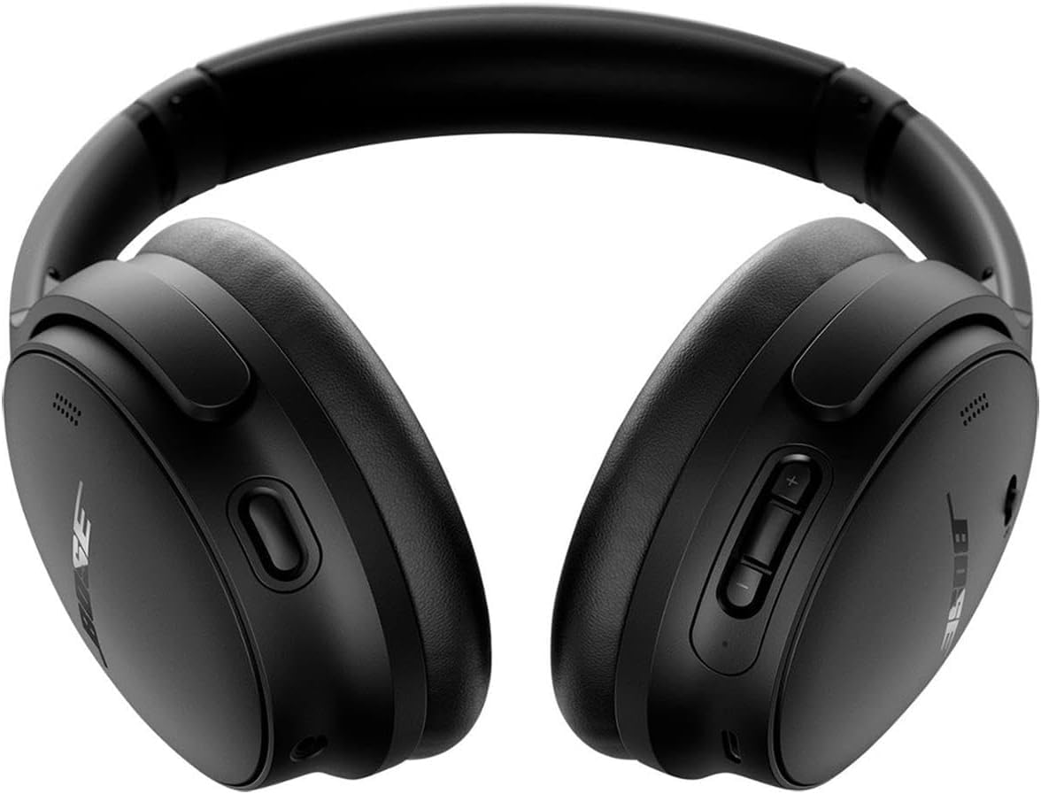 Bose QuietComfort Bluetooth Headphones, Wireless Headphones with Active Over Ear Noise Cancelling and Mic, + Green Extreme 20W 2-Port Wall Charger (Black)