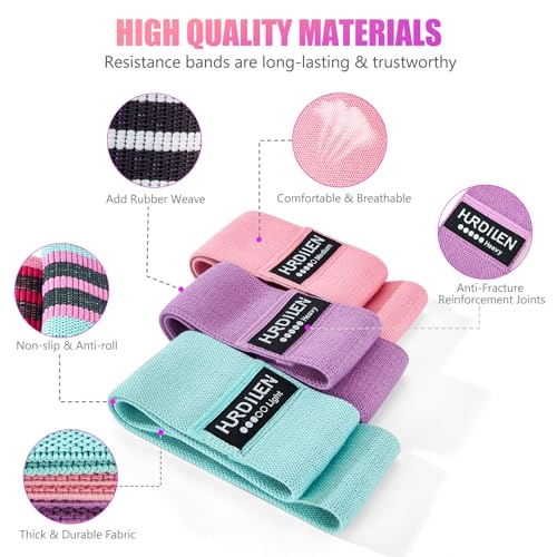 Resistance Bands for Working Out, Exercise Workout Bands for Women & Men, 3 Levels Elastic Stretch Bands for Exercise with...