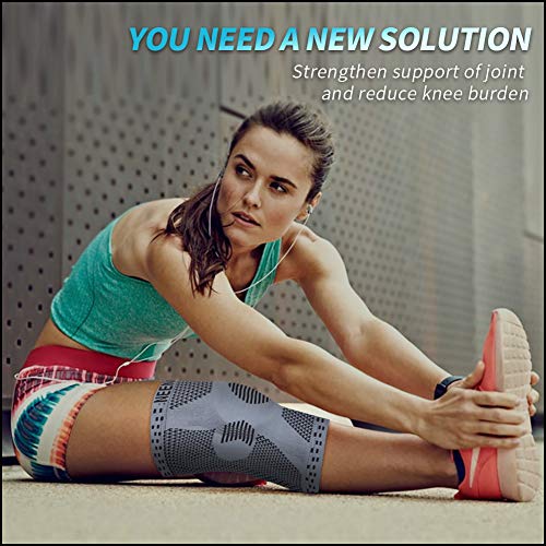 NEENCA 2 Pack Knee Braces for Knee Pain, Compression Knee Sleeves with Patella Gel Pad & Side Stabilizers, Knee Support fo...