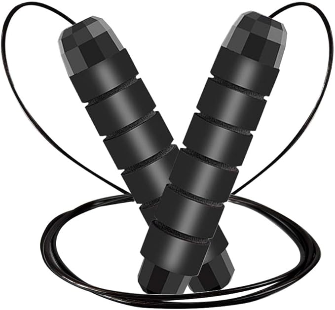 Jump Rope, Adjustable Jump Ropes for Fitness for Women Men and Kids Tangle-Free Rapid Speed Jumping Rope Cable with Ball B...