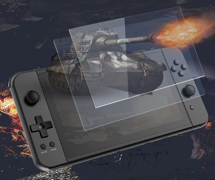 Cawevon Powkiddy X70 HD Retro Handheld Game Console 7 inch Joystick FC Arcade Simulator Two-Player Battle, Built-in 3000+ Games - 32G