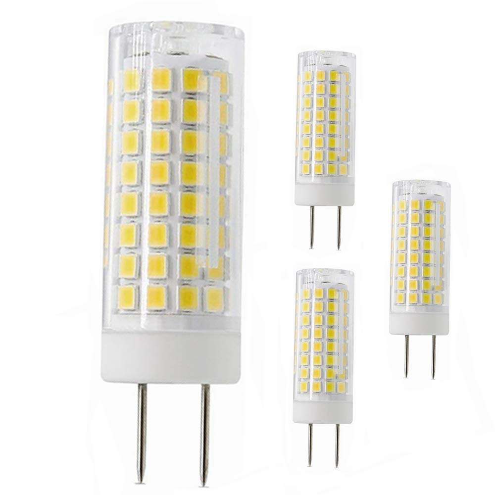 Syxkj G8 Led Bulb, 7W Dimmable Halogen Replacement, 720Lm, Daylight White, 4 Pack, Ceramic, Under Cabinet Kitchen Lighting