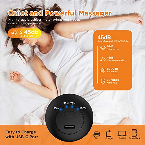 NEPQ Mini Massage Gun, Powerful Fascial Gun Portable Deep Tissue Percussion Muscle Back Head Massager for Pain Relief with...