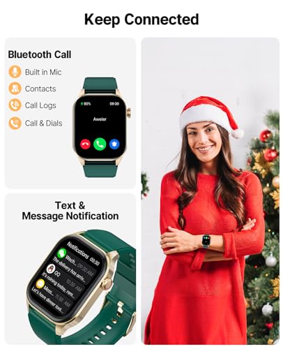 SOUYIE Smart Watch for Men Women Android iPhone, with Bluetooth Call(Answer/Make Call) 2024, 2.04" Fitness Tracker IP68 Wa...