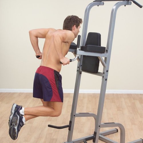 Body-Solid GVKR82 Multi-Function Power Tower With Vertical Knee Raise, Dip Station, Push-Up station, and Pull-Up Station F...