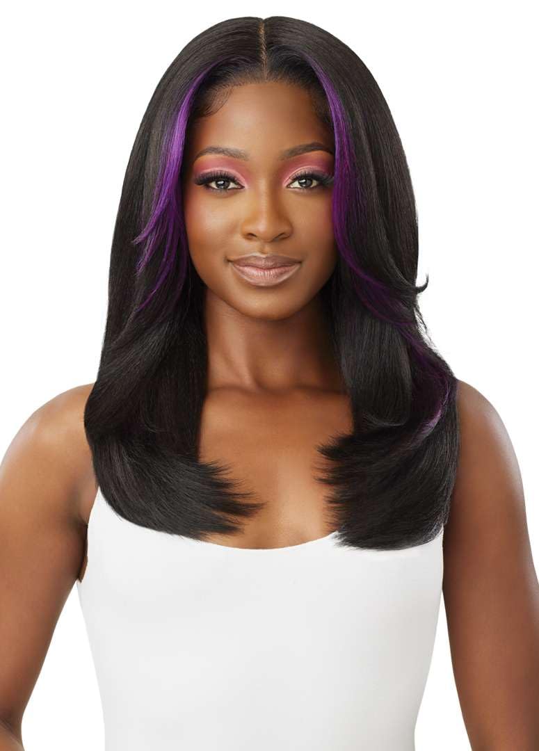 Outre Lace Front Wig - Perfect Hair Line 13X6 - Laysha (DRST BLACK PINK)