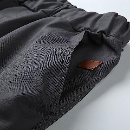 Mens Casual Cargo Pants Fashion Baggy Workout Joggers Straight Leg Pants Soft Drawstring Elastic Waistband Hiking Trousers