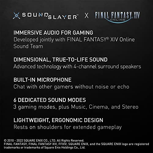 Panasonic SoundSlayer Final Fantasy XIV Online Edition Wearable Gaming Speaker, Lightweight Wired Neck Speaker with Built-...