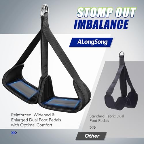 ALongSong Pull Up Assistance Bands with Foot Support Pedal - Upgraded Heavy Duty Resistance Bands Adjustable Weight/Height...