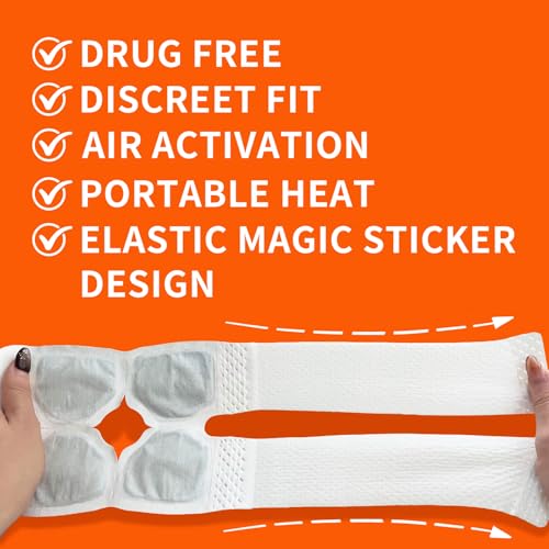 Knee Heat Wraps - 6 Count Knee Relief Patches - Targeted Knee Pain with 8-Hour Therapeutic Heat - Heated Knee Wrap Warmer...