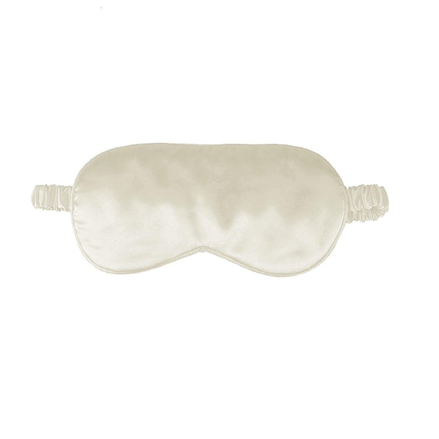 1 Pack Sleep Mask, Silk Eye Mask with Elastic Strap, Blindfold, Soft Silk Sleeping Mask for Girls, Women, Men (White)