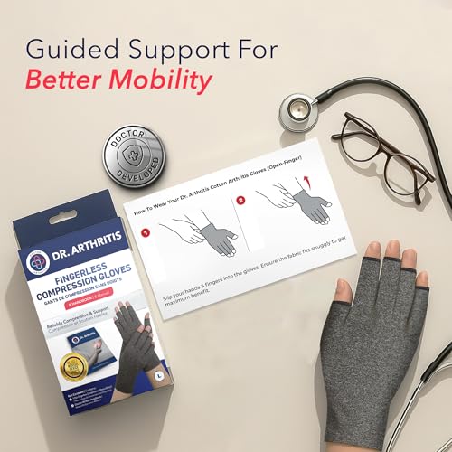Doctor Developed Full Fingered Arthritis Compression Gloves Men and Women for Arthritis, Raynauds Disease & Carpal Tunnel